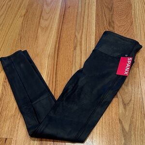 SPANX Jet Black Shiny Leggings